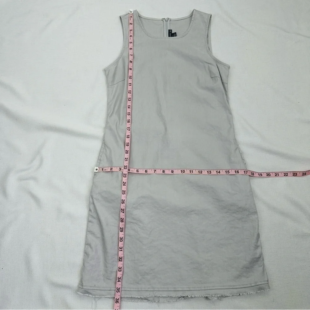 Level 99 Women's size Small Frost Gray Linen Blend Dress